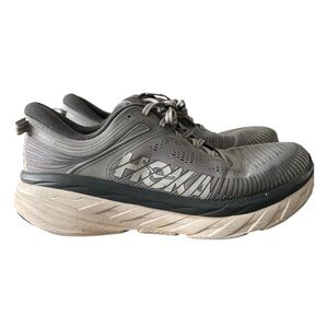 Hoka Bondi 7 Gray Running Shoes